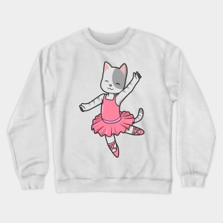 Cartoon cat dances ballet - ballerina Crewneck Sweatshirt